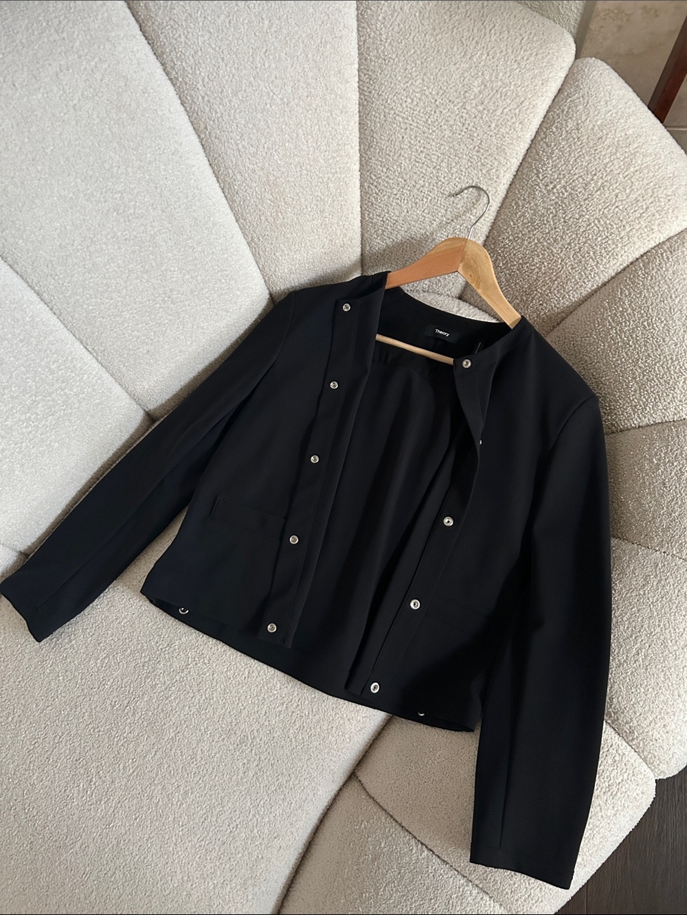 Theory Black Snap-Front Women's Jacket